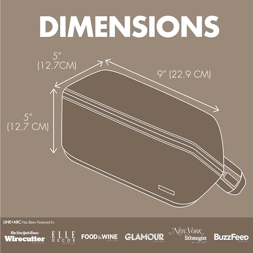 LINE+ARC Machine-Washable Neoprene Toiletry Bag (Sage) Modern Green Dopp Kit Soft Insulation for Cosmetics Makeup Travel Skincare Shaving Large Case Men Women Overnight Easy-to-Clean - Image 5