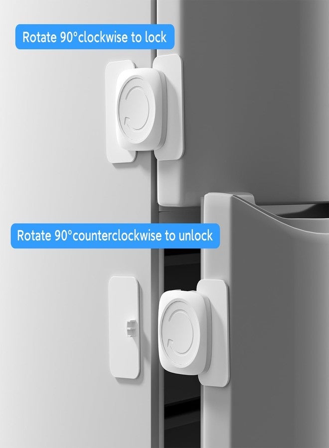 INKAJ Refrigerator Door Lock, Baby Guard, Child Lock, Refrigerator Door Stopper, Drawer Lock, Tamper Prevention, Finger Scissors Prevention, Earthquake Prevention for Children, Babies, Geriatric (Pack Of-4, Flat angle lock) - Image 4