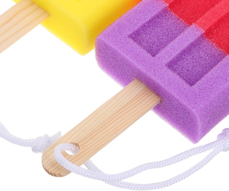 TIDTALEO Ice Cream Shaped Bath Sponge Scrubber 2pcs, Colorful Soft Loofah Puff for Shower and Back Scrubbing, Suitable for Unisex Body Bathing and Daily Cleaning - Image 3