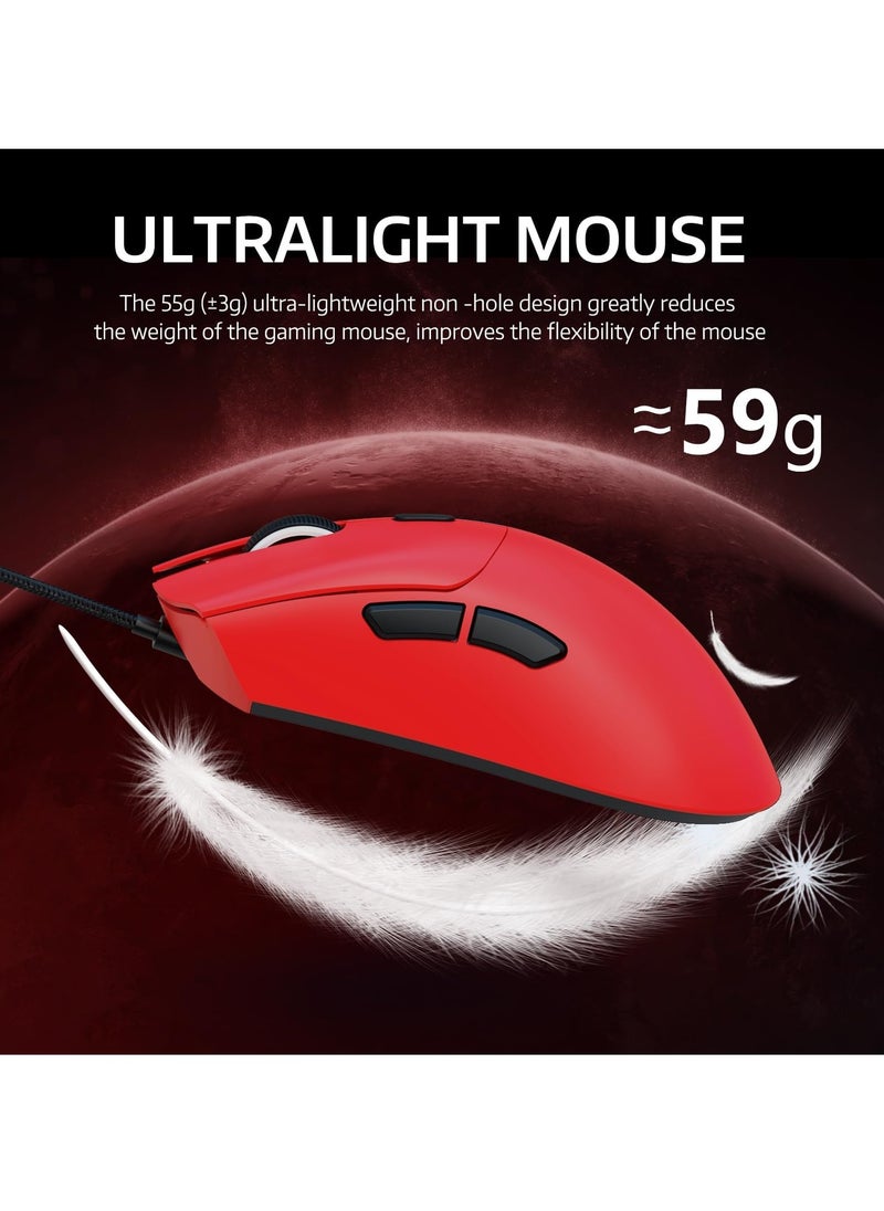 Attack Shark - R1 Wireless Gaming Mouse, PAW3311 Optical Sensor 18K DPI, 59g Ultralight 2.4Ghz/BT/Wired Computer Mice for Win/Mac - Image 1