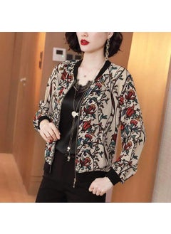 Generic 2024 Summer New Large Size Loose Fit Jacket Cardigan Top Short Jacket Trendy Printing Sun Protection Baseball Uniform For Women 3069# 