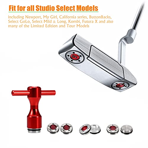 ROYMADE Golf Putter Weights 2pcs 5g/10g/15g/20g/25g/30g/35g/40g/45g with Red Wrench Kit Replace for Scotty Cameron Putters - Image 3