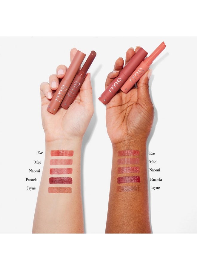 آر إم إس بيوتي أحمر شفاه RMS Beauty Nude Legendary Serum - لون شفاه بلمسة نهائية ساتانية، لون شفاه هجين، أحمر شفاه يدوم طويلاً للنساء، لون شفاه مرطب  - Image 2