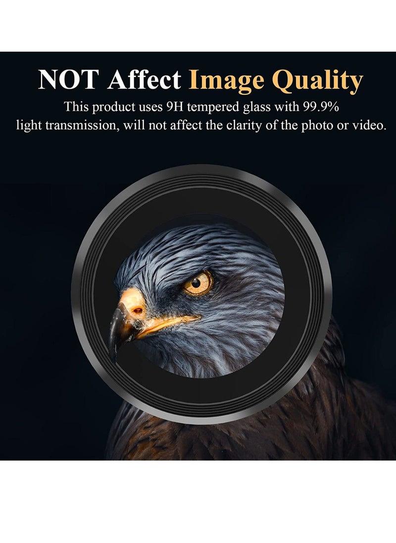 Raxoom Samsung Galaxy S23 Ultra Camera Lens Protector, Tempered Glass Camera Screen Protector Individual Metal Ring Lens Cover - Image 4