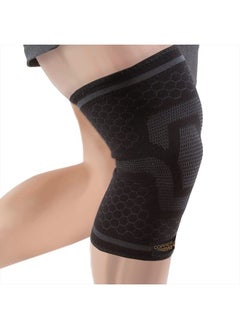 Copper Fit unisex adult ICE Sleeve, S/M Knit Compression Knee Sleeve Infused with Menthol and CoQ10 for Maximum Recovery, Black, Small /Medium US (12"-16")  - Image 1
