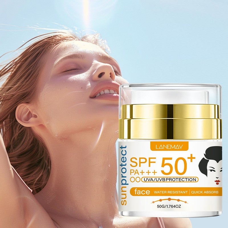 LANEMAY SPF50+ PA+++ Waterproof Fast-Absorbing High Protection Facial Cream 50g - Image 1