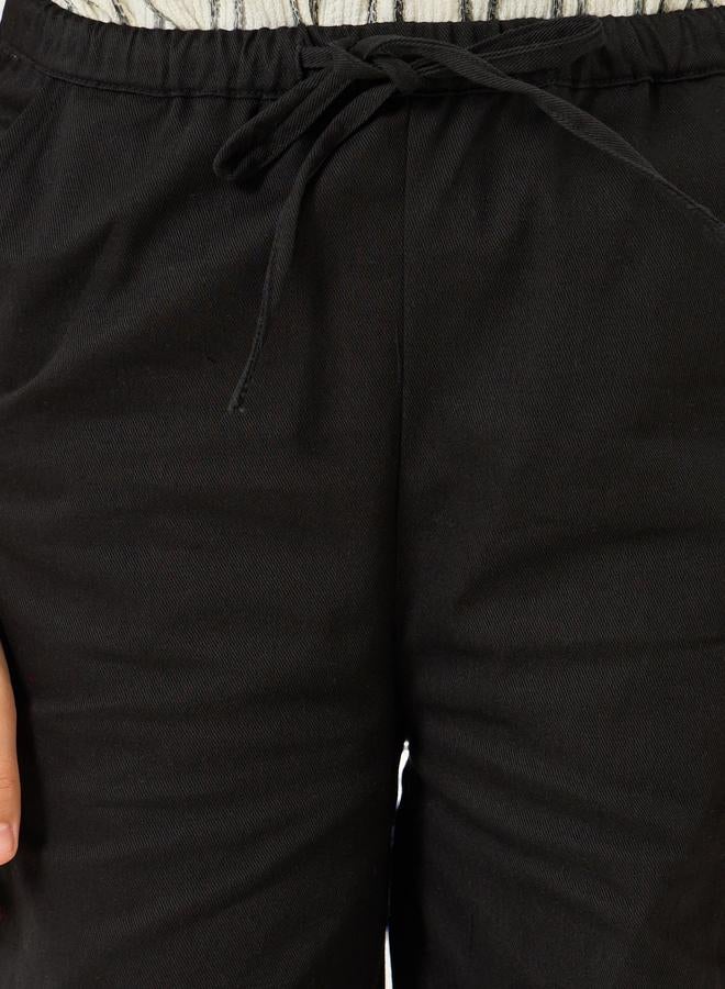 Styli Boys Black Cotton Drawstring Pants - Image 4