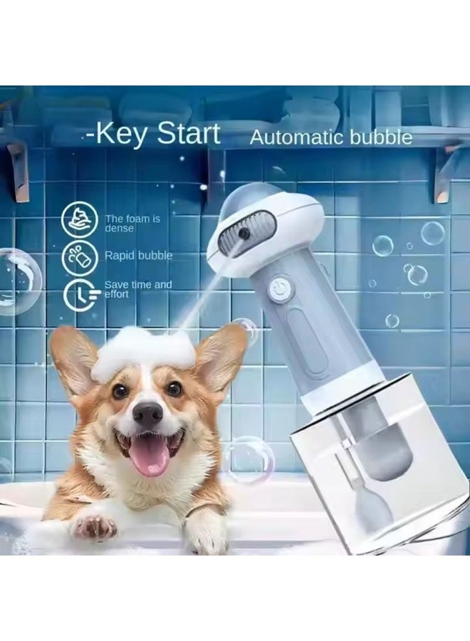 جهاز رغوة شامبو الحيوانات الأليفة بشكل الصحن الطائر – رغوة غنية، زر واحد للتشغيل، يوفر الوقت والجهد، تنظيف عميق، مناسب للكلاب والقطط، سهل الفك والتنظيف. - Image 2
