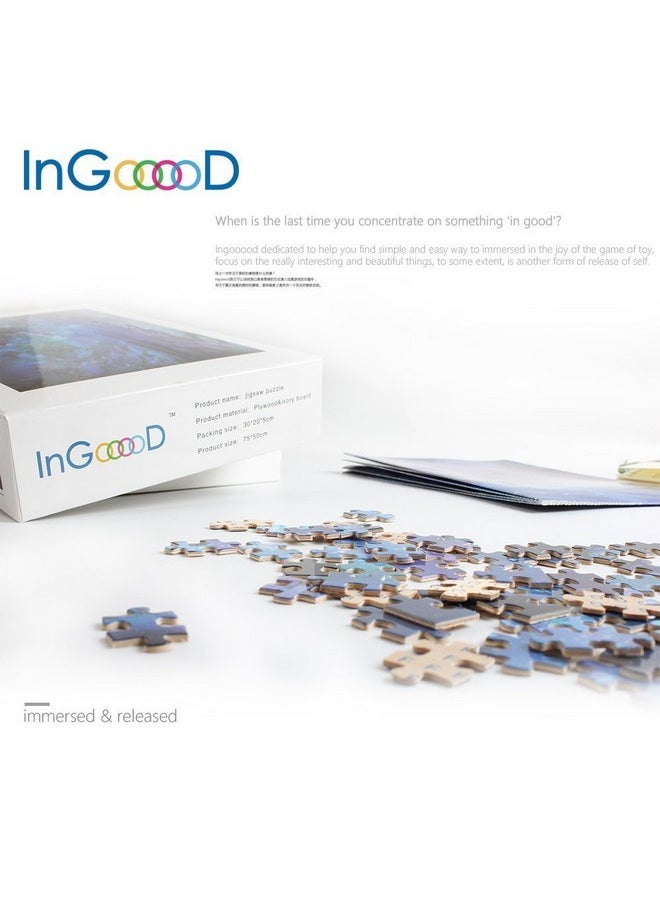 Ingooood Ingooood Jigsaw Puzzles 1000 Pieces- Imagination Series Fantasy Romantic Star Sea Puzzle  - Image 5