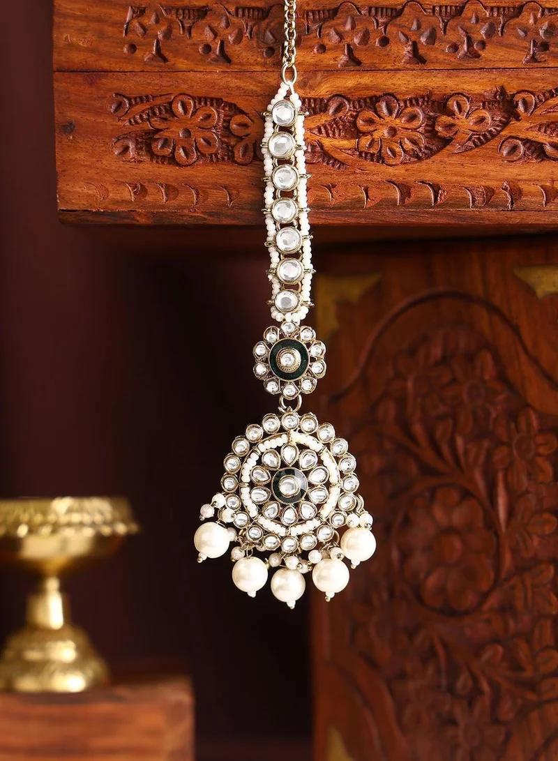 برياسي مانج تيكا Kundan مرصع