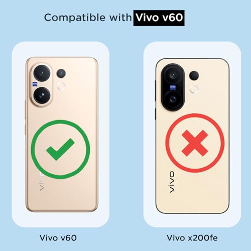 Pikkme Back Cover for Vivo V60 5G / Vivo T4 Pro 5G | Shockproof PC + TPU Magnetic Support Protective Bumper Case (Transparent Mag-Safe) - Image 4