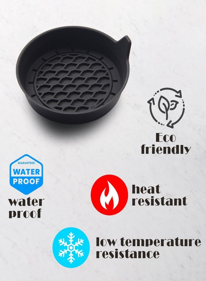fccairms Car Coaster and Interior Cleaning Brush Set, 4 Pack Silicone Car Cup Holder Coasters + 2 Pack Interior Detailing Brush, Universal Car Interior Accessories (Black) - Image 4