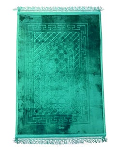 MAXQON Prayer Mat Soft And Thick (Size-80x120cm) Islamic Prayer Rug Musallah, Color Green  - Image 2