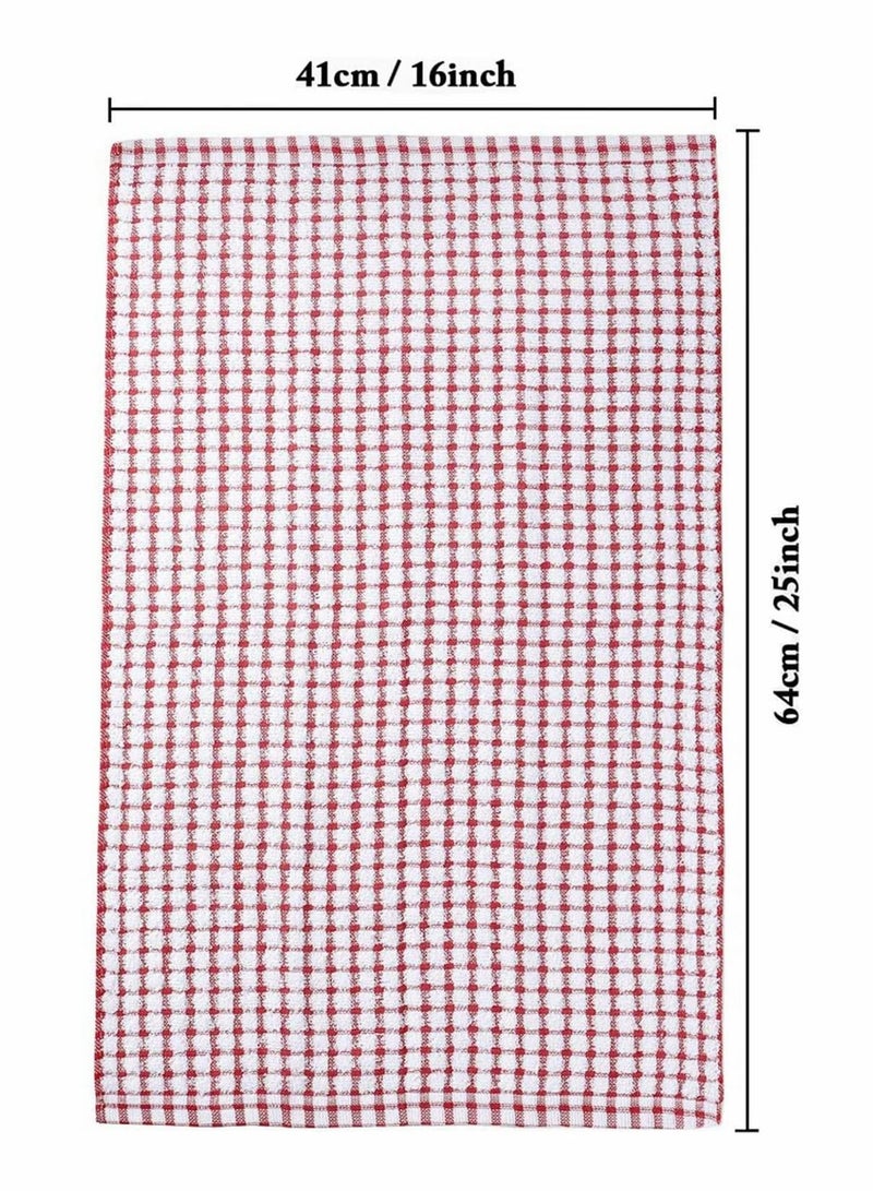 Excefore منشفة مطبخ، 16 بوصة × 25 بوصة حزمة قطنية لمناشف المطبخ، 6 عبوات من مناشف الإسفنج لتجفيف الأطباق والملابس ومناشف الأطباق - Image 5