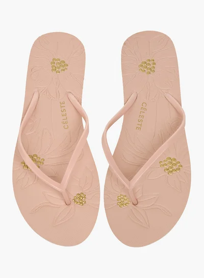 Celeste Women's Embellished  Slip-On Thong Slippers