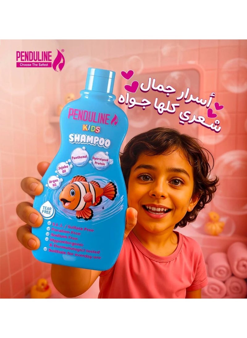 PENDULINE Kids Shampoo Tear-Free, Sulfate & Paraben Free, with Argan Oil, Jojoba Oil & Panthenol 300 ML - Image 5