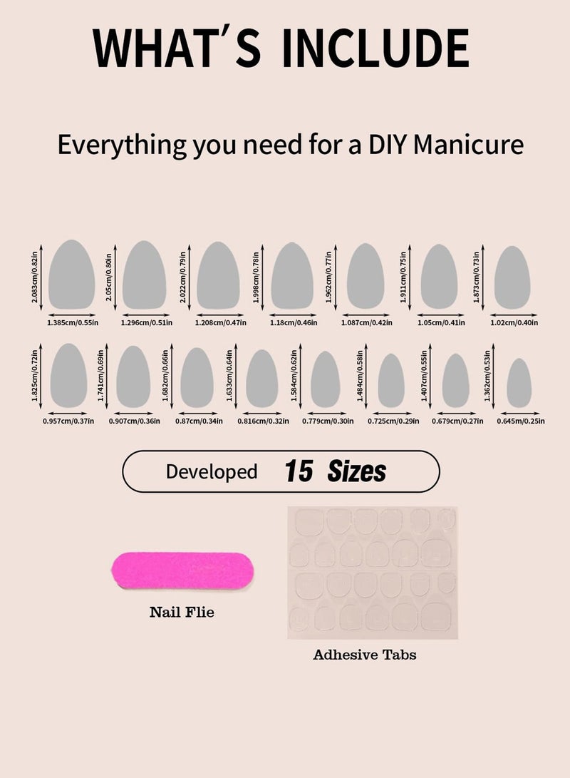 Umiwin 30 Pcs Milky White Press on Nails, Short Square Glossy Fake Nails, Full Cover Reusable Stick on Nails for Women, Natural Daily Wear, Bridal Wedding, Party & Eid - Image 4
