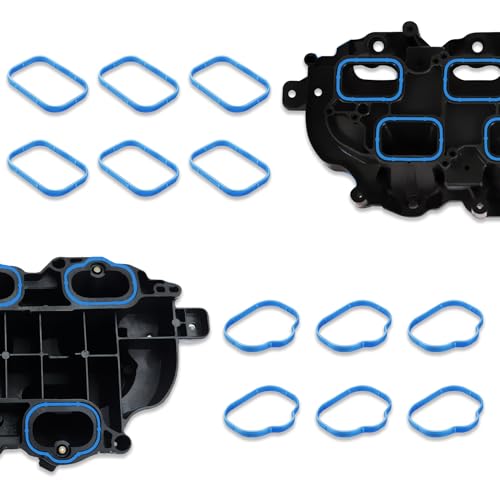 Kutyun 12PCS Intake Manifold Gaskets Intake Manifold Gaskets Lower Upper Gasket Plenum Set Compatible with Most Vehicles Replaces OEM 5184562AC 5184331AC MS97204 - Image 1