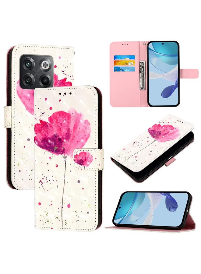 erorex For OnePlus Ace Pro / 10T Global 3D Painting Horizontal Flip Leather Phone Case(Flower) 