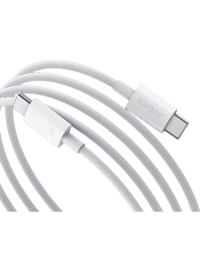 Cuktech C-To Braided Data Cable, Type-C Charging Cable, Pd3.1 Fast Charging 240W 5A High Power High-Speed Data Transfer, Suitable For Apple 15/16 Xiaomi, 2M - Image 1