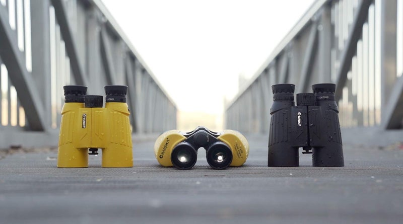 BARSKA 10x30 WP Floatmaster Binoculars (Blue Lens, Yellow) (AB11092) - Image 4