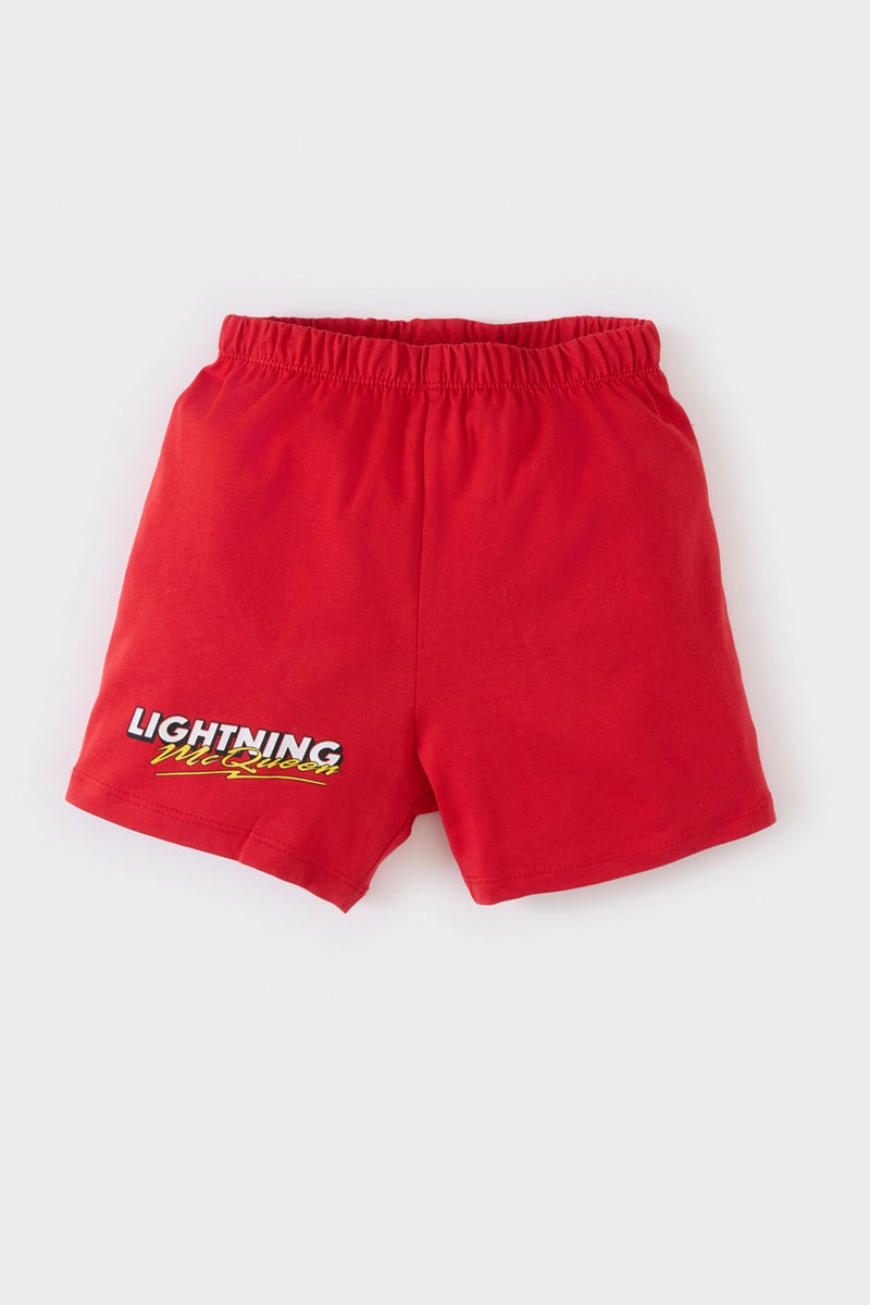 DeFacto Beige BabyBoy Baby Boy Cars T-Shirt Elastic Waist Shorts 2 Piece Set Casual - Image 2