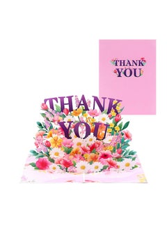 LKTOCAFT Thank You Design 3D Pop-Up Card, Greeting Card for Mother's Day, Birthday, Wedding, Party, Gift Back, Sturdy and Solid Cardstock Gift Card with Envelope and Thank You Card  - Image 1