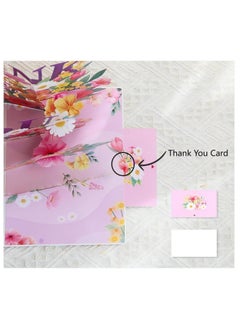 LKTOCAFT Thank You Design 3D Pop-Up Card, Greeting Card for Mother's Day, Birthday, Wedding, Party, Gift Back, Sturdy and Solid Cardstock Gift Card with Envelope and Thank You Card  - Image 5
