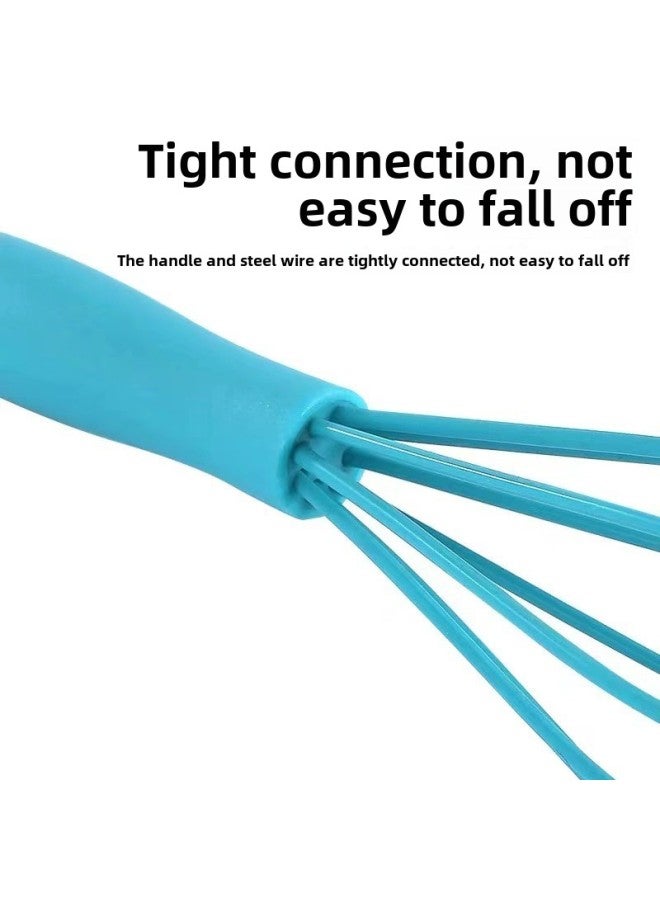 6 Inch Mini Children's Special Egg Beater Cream Egg Mixer Food Grade Silicone Baking Tools In Stock-Color:Pink  - Image 5