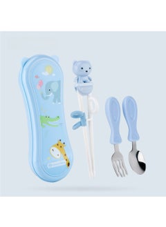 Kids Training Chopsticks Set for ToddlersBear learning Chopsticks + spoon + fork box Bear learning Chopsticks + spoon + fork box