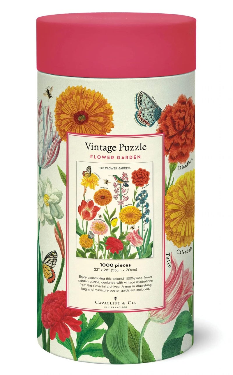 CAVANILLI & CO. Cavallini 1000 Piece Puzzle, Flower Garden (PZL/FLRGRD) - Image 3