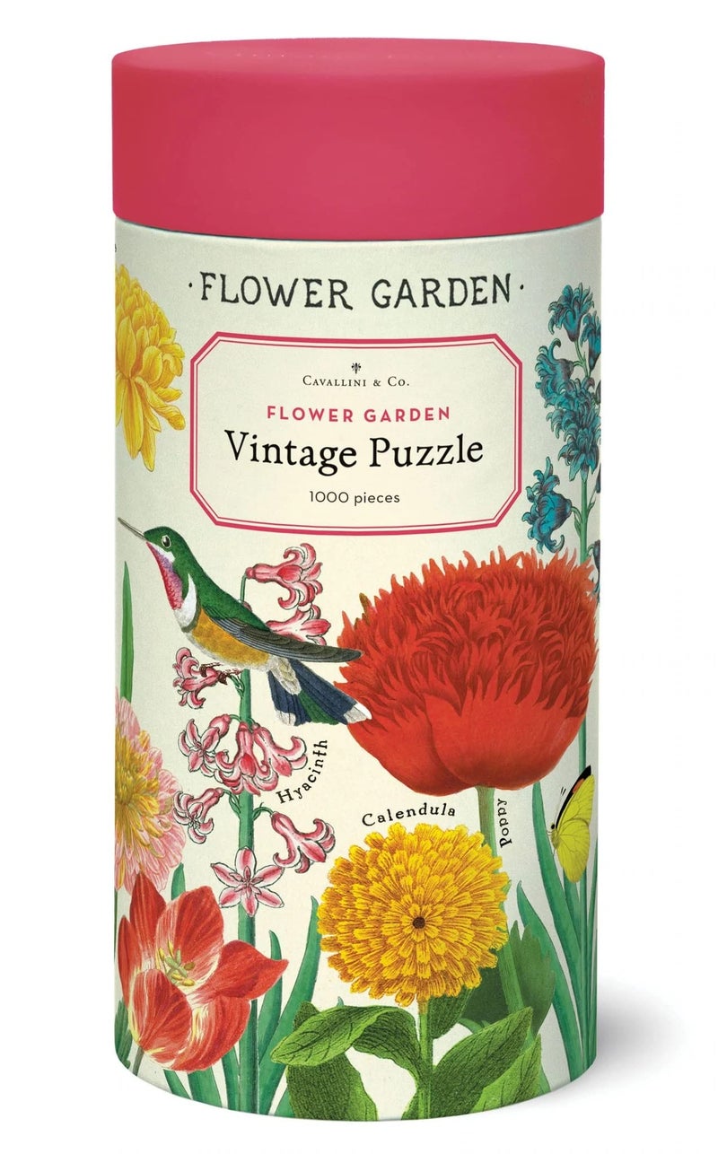 CAVANILLI & CO. Cavallini 1000 Piece Puzzle, Flower Garden (PZL/FLRGRD) - Image 4