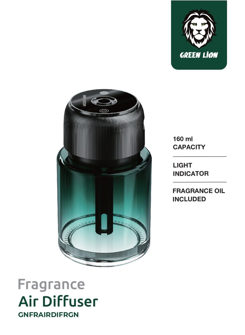 GREEN LION Fragrance Air Diffuser Multi Mode with Light Indicator, Type C Rechargeable, 160ml Capacity for Car Home Office Bedroom - Green - Image 1