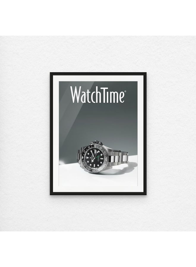 آرت دیکور  ديكور فني مؤطر بطباعة صورة فنية جميلة للساعة الفاخرة جدار الفن الحديث للساعة ملصق للرجال ساعة ديكور عصرية طباعة فنية لمكتب غرفة المعيشة المنزلية. - Image 1