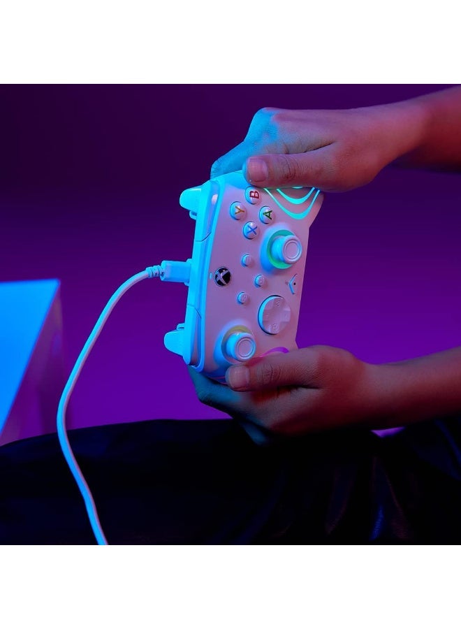 جايمنغ PDP Afterglow Wave Wired RGB Controller for Xbox & PC - White - Image 4