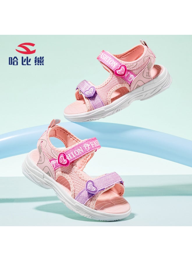 Habib Bear Children's Shoes Summer New Girls Open-toe Sports Sandals Korean Style Lightweight Casual Beach Shoes Ready For Delivery