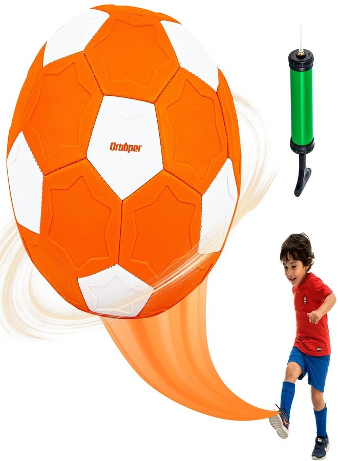 Qrooper Size 4 Soccer Ball Curve and Swerve Soccer Training Soccer for Kids Ages 3-12 Toddler Indoor Outdoor Games Birthday Easter Gifts for Boys Girls Beginners Easter Basket Stuffers for Kids - Image 1
