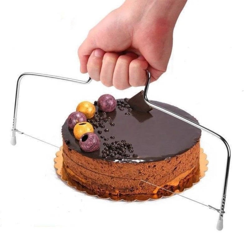 Cake Slicing Saw with Measuring Graduations - High Quality Stainless Steel Material Helps Divide Tart Into Even Slices Professional (1 Piece) - Image 1