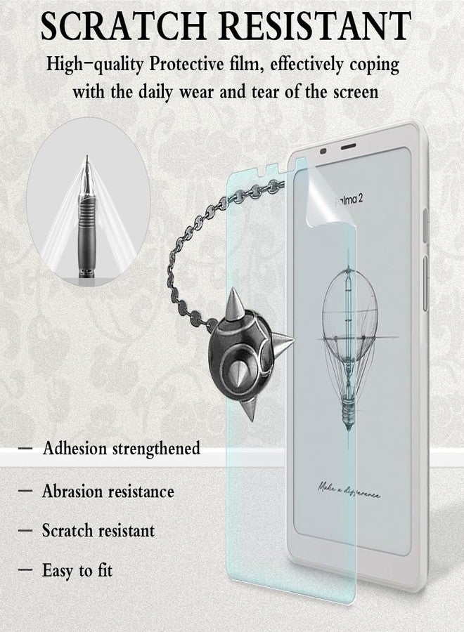 هوادو واقي شاشة قارئ الكتب الإلكترونية HUADU (عبوة من 3+1) متوافق مع Onyx Boox Palma 2، فيلم حماية للشاشة من مادة PET مقاوم للخدش، عالي الوضوح، وغطاء حماية شفاف ناعم من مادة TPU - Image 2