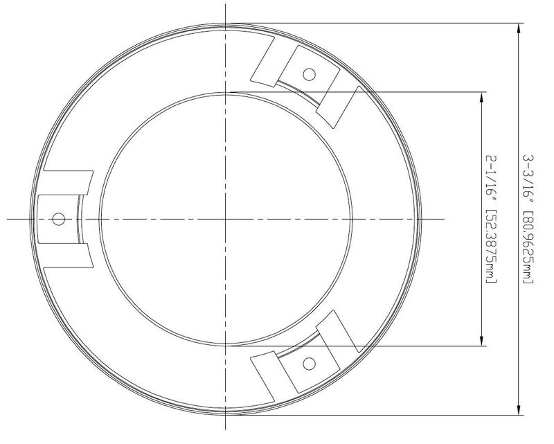 Tyco LFII White Flat Cover Plate - 139 Degrees - Image 3