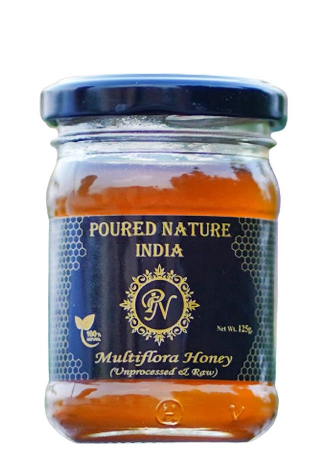 POURED NATURE Pure Raw Honey, 100% Purity, Organic Wild Honey No Added Sugar, 125g - Image 1