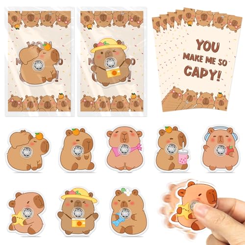 ANGOLIO Capybara Party Favor Fidget Spinner 24 Sets Spring Easter Gifts Animlas Mini Fidget Spinner with Cards Stress Relief Sensory Toys for Teens Adults ADHD Autism Classroom Prizes Goodie Bags - Image 1
