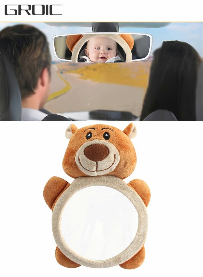 GROIC Baby Car Mirror Safety Car Seat Mirror for Rear Facing Infant Wide View Rear Shatterproof Adjustable 360 Swivel Car Backseat Mirror Easy Assembled Car Seat Mirror Automotive Interior  - Image 1