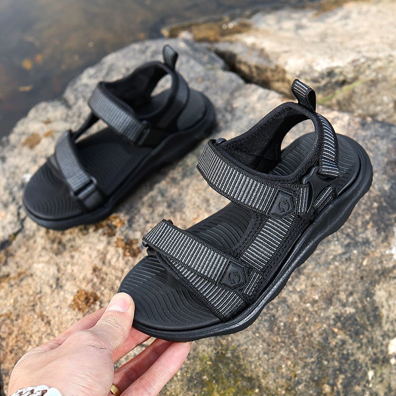 Boys' Sandals Popular Style Medium And Large Boys' Soft-Soled Non-Slip Children'S Open-Toe Sports Beach Shoes - Image 3