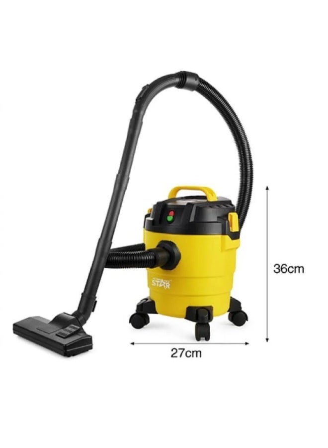 Winning Star Barrel Vacuum Cleaner, capacity 10 litres, wet and dry, for floors, carpets and corners, 1000 watts, yellow black, ST-5035 - Image 4