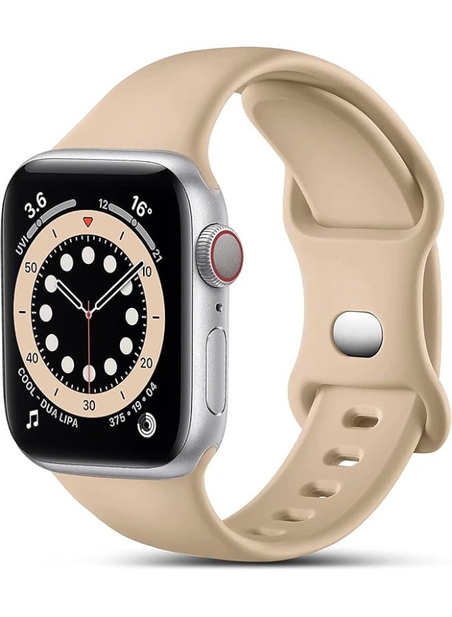 Breathable Soft Silicone loop Replacement Wrist Strap Sport Band Compatible with Apple Watch ultra Series 8 7 6 5 4 3 2 1 SE 38mm 40mm 41mm - Image 1