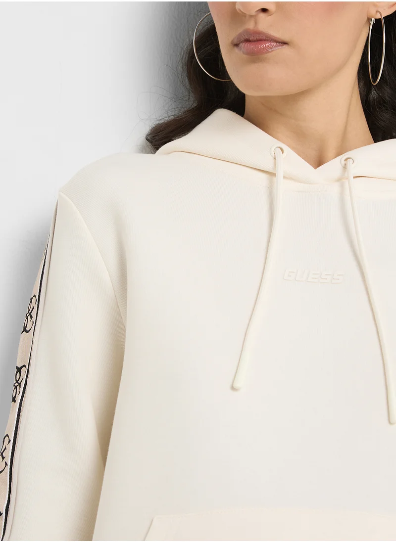 GUESS Drawstring Pocket Detail Hoodie