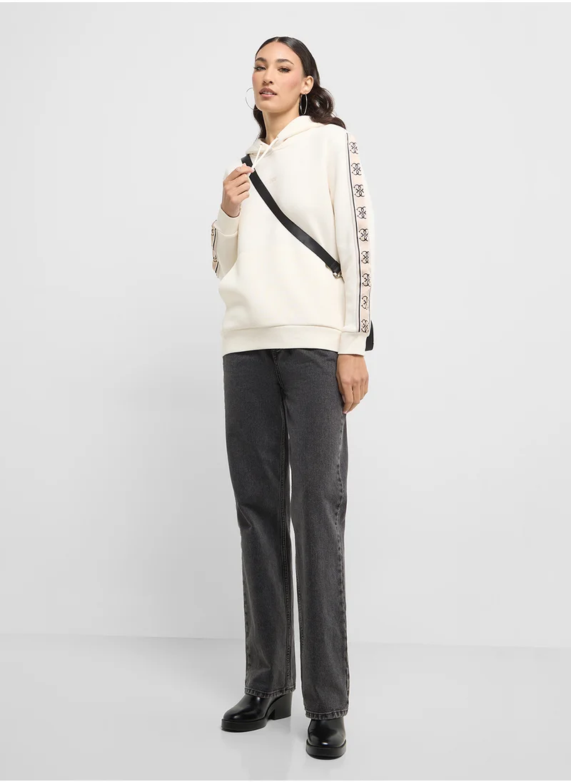 GUESS Drawstring Pocket Detail Hoodie