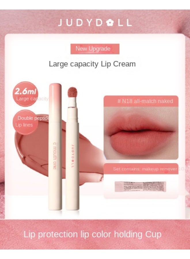 【كريم بودرة شفاه مُحسّن جديد بسعة أكبر】 أحمر شفاه، مائي مات يدوم طويلاً غير قابل للبهتان مرطب مقاوم للانتقال مضيء - Image 2