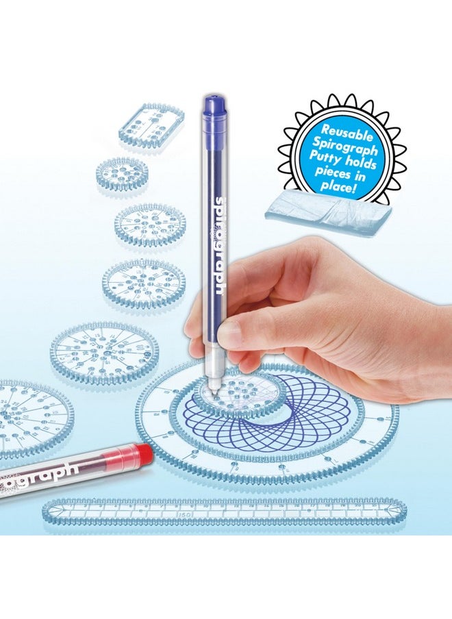 Spirograph Spirograph Design Set Collectors Tin - Arts and Crafts, Kids Toys, Art Supplies, Craft Supplies, Drawing Kit, Spiral Art, Classic Gear Design Kit, Pens, Design Sheet Included, Ages 8 and Up  - Image 4